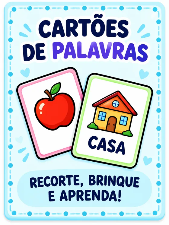 Capa do bônus Cartões de Palavras