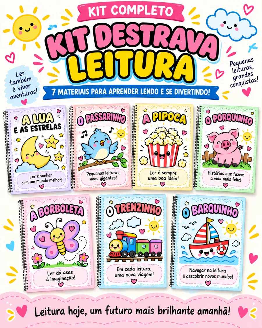 Kit Destrava Leitura: 7 materiais