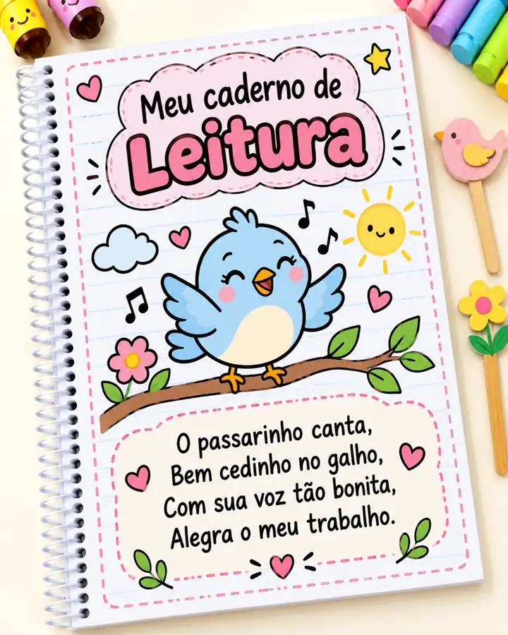 Capa: Meu caderno de Leitura