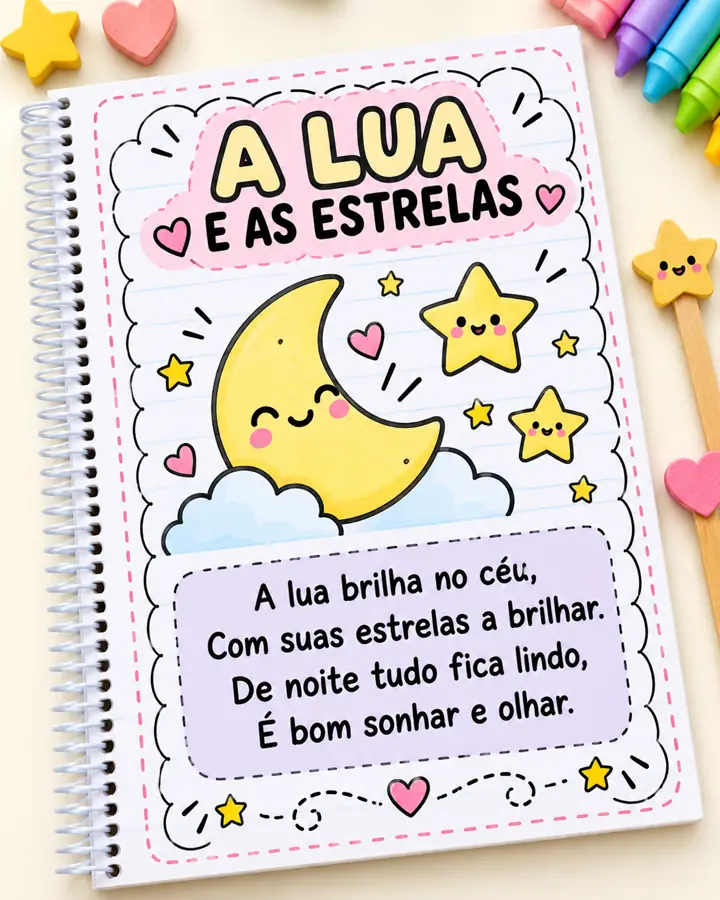 Página de leitura: A Lua e as Estrelas